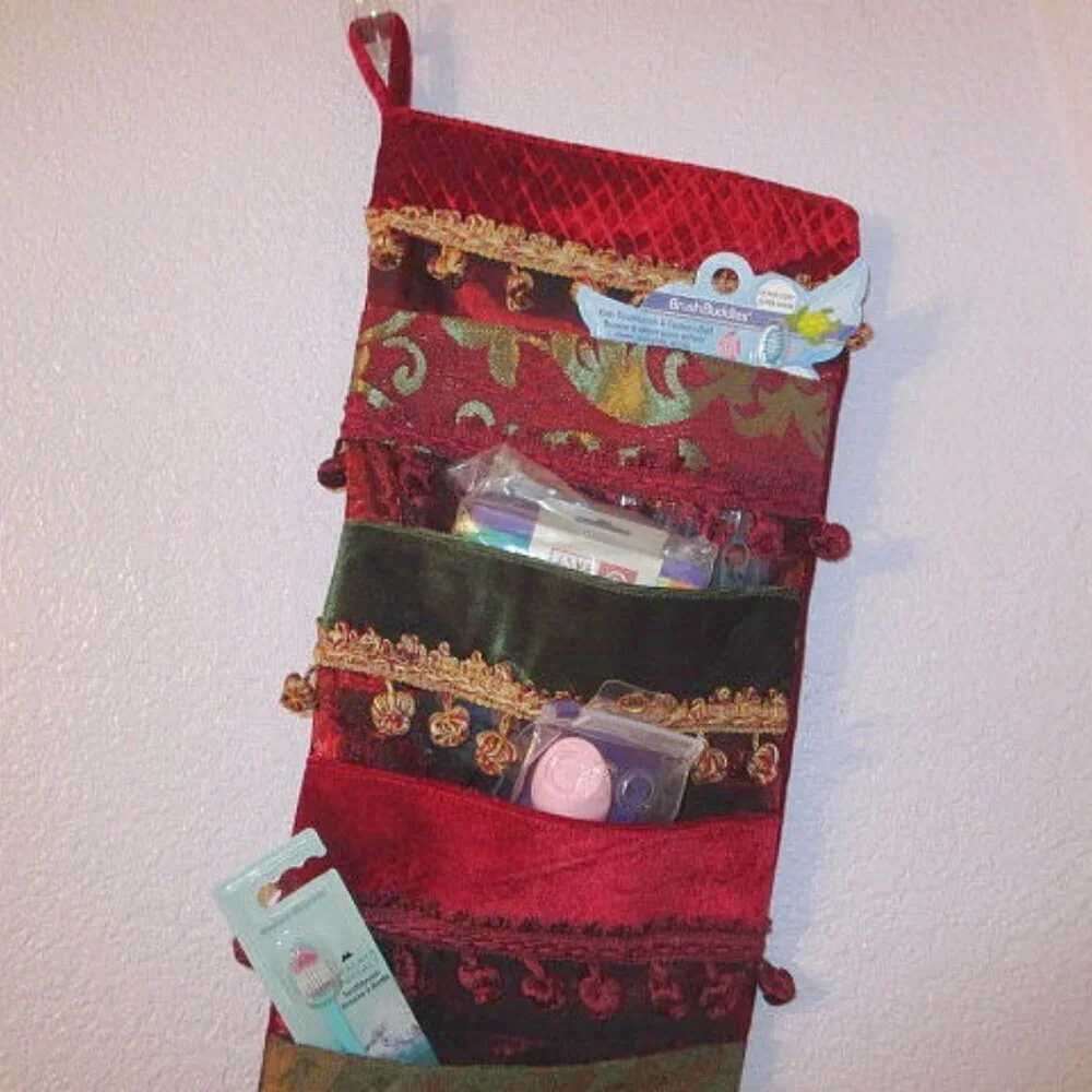Vtg Jumbo Christmas Stocking 33